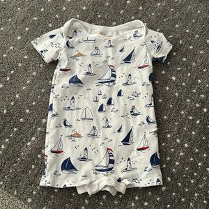Short sleeve romper sail boats 9M baby